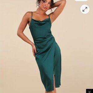 Lulu's Teal Midi Dress